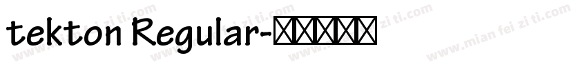 tekton Regular字体转换
